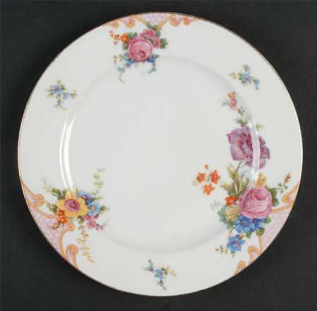 Bridal Rose (White Background) Luncheon Plate