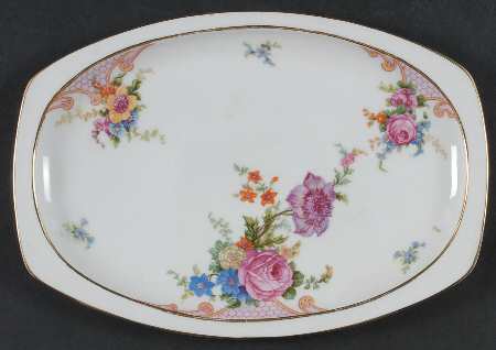 Bridal Rose (White Background) 12" Oval Serving Platter
