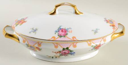 Bridal Rose (White Background) Oval Covered Vegetable