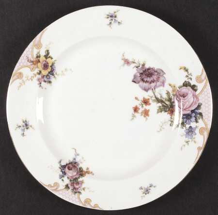 Bridal Rose (White Background) Dinner Plate