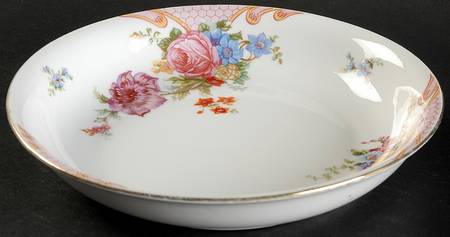 Bridal Rose (White Background) Coupe Soup Bowl