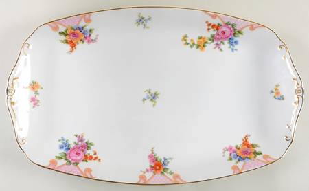 Bridal Rose (White Background) 15" Rectangular Serving Platter