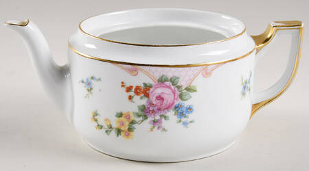 Bridal Rose (Cream Background) Teapot No Lid