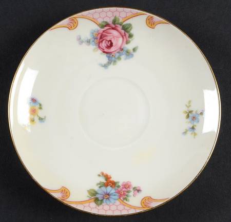Bridal Rose (Cream Background) Saucer for Bouillon Cup