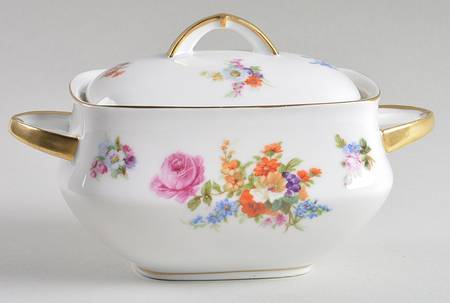 Dresdene (No Gold Filigree) Sugar Bowl & Lid