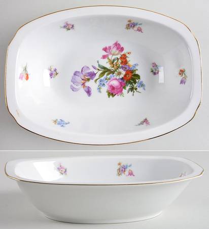 Dresdene (No Gold Filigree) 9" Oval Vegetable Bowl