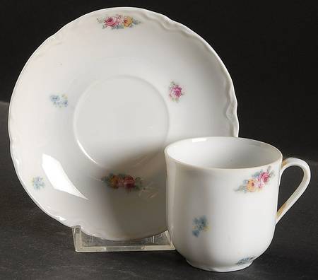 EPI10 Flat Demitasse Cup & Saucer Set