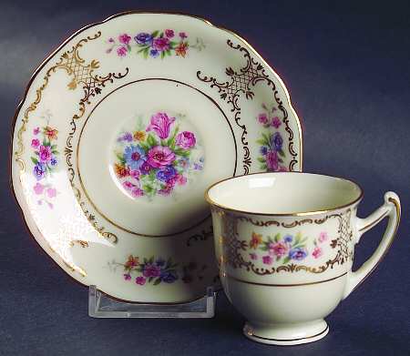 EPI45 Footed Demitasse Cup & Saucer Set