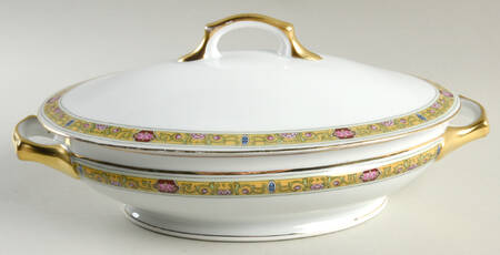 Ivory Oval Covered Vegetable