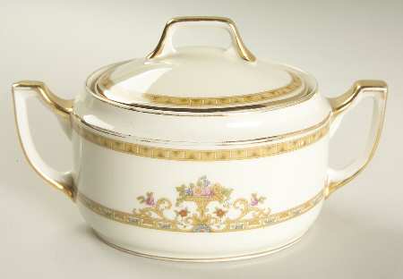 Moresque (Cream) Sugar Bowl & Lid