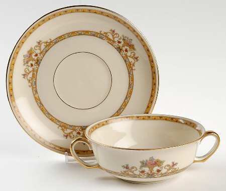 Moresque (Cream) Flat Cream Soup Bowl