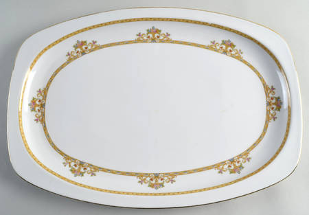 Moresque (White) 18" Oval Serving Platter
