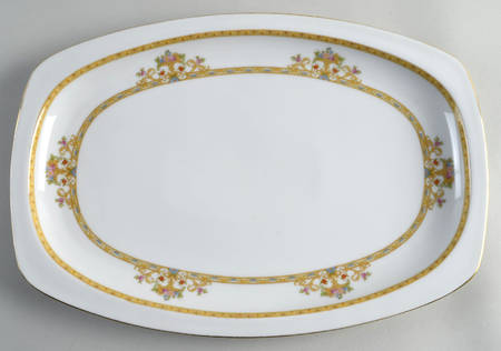 Moresque (White) 14" Oval Serving Platter