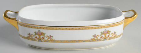 Moresque (White) Oval Vegetable No Lid