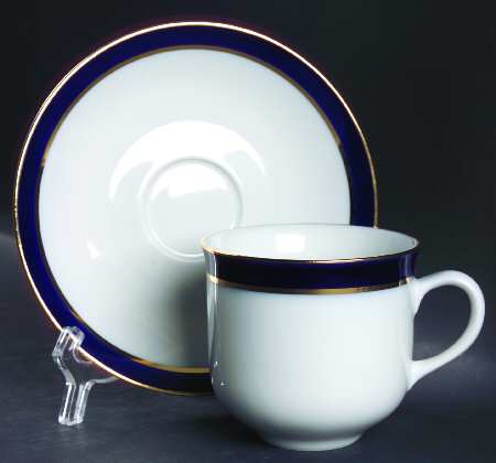 Norwalk Cobalt Flat Cup & Saucer Set
