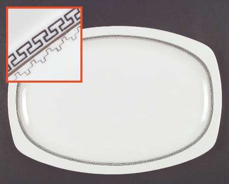 Parthenon (No Verge) 12" Oval Serving Platter