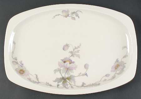 Pastelle (Cream Background, Smooth) 15" Oval Serving Platter