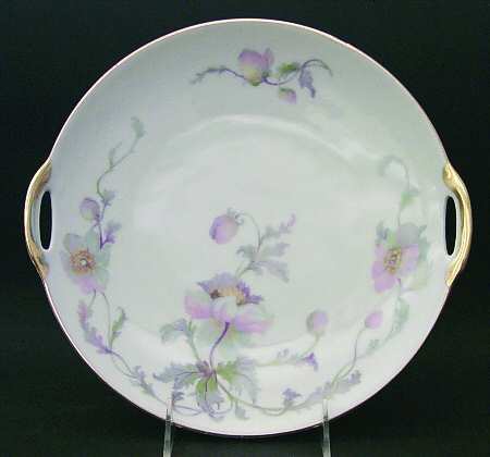Pastelle (White Background) Handled Cake Plate