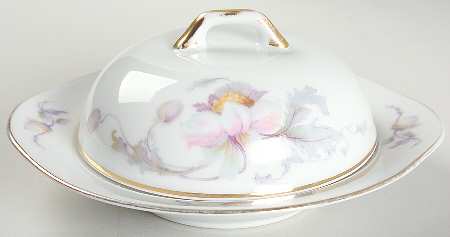 Pastelle (White Background) Round Covered Butter