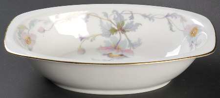 Pastelle (White Background) 9" Oval Vegetable Bowl
