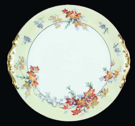 Silver Maple (Gold) Handled Cake Plate
