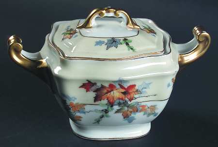 Silver Maple (Gold) Sugar Bowl & Lid