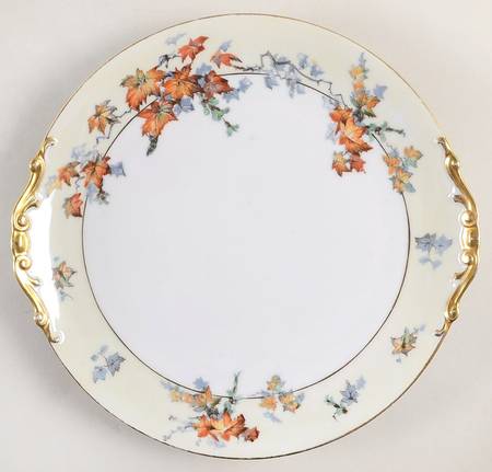 Silver Maple (Gold) Handled Cake Plate