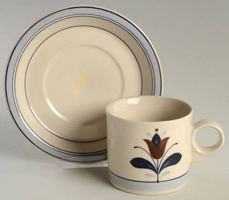 American Heritage Flat Cup & Saucer Set by Epoch