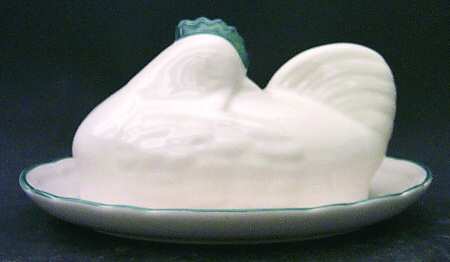 New Apple Blossom (Scalloped Edge) 1/4 Pound Figural Covered Butter