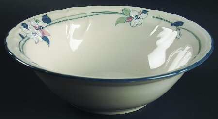 New Apple Blossom (Scalloped Edge) 9" Round Vegetable Bowl