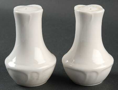Baroque White Salt & Pepper Set