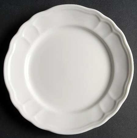 Baroque White Salad Plate
