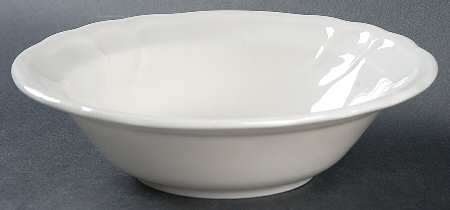Baroque White Rim Cereal Bowl by Epoch