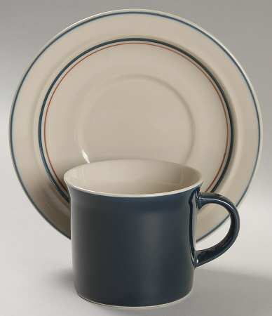 Blue Chintz (Korea) Flat Cup & Saucer Set
