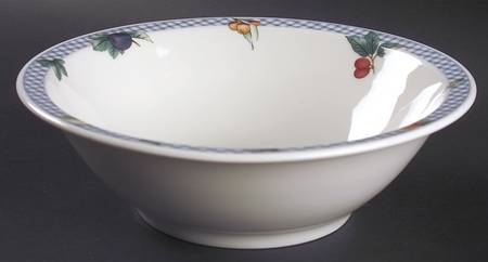 Country Gingham 9" Round Vegetable Bowl