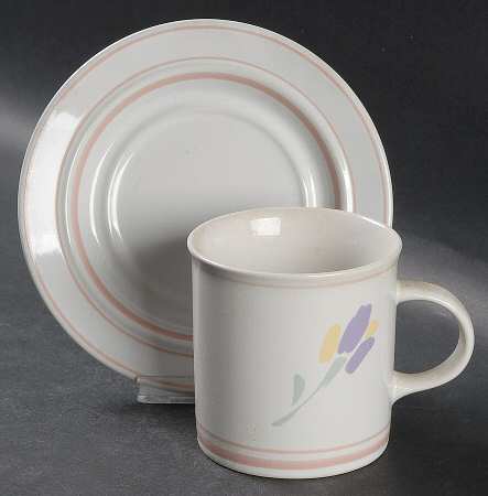 Dusty Meadow Flat Cup & Saucer Set