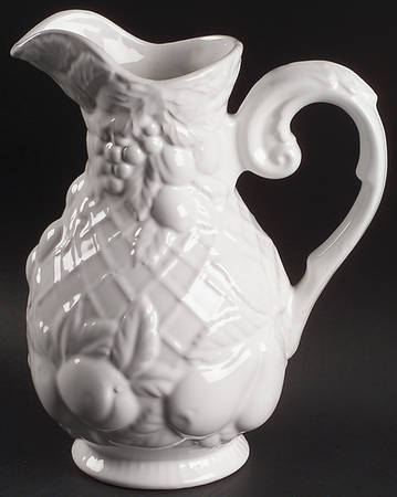 Embossed White 72 Oz Pitcher
