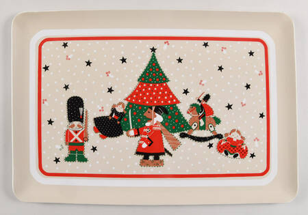 Holiday Joy Plastic Serving Tray