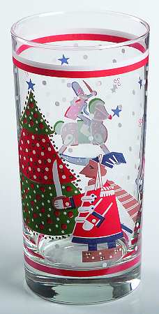Holiday Joy 10 Oz Glassware Tumbler