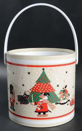 Holiday Joy Plastic Ice Bucket No Lid