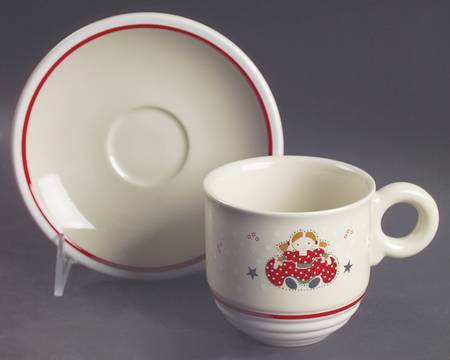 Holiday Joy Flat Cup & Saucer Set
