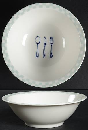 Knife and Fork Rim Cereal Bowl