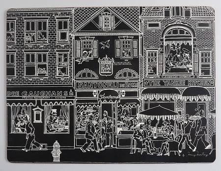 Le Restaurant Corkboard Placemat
