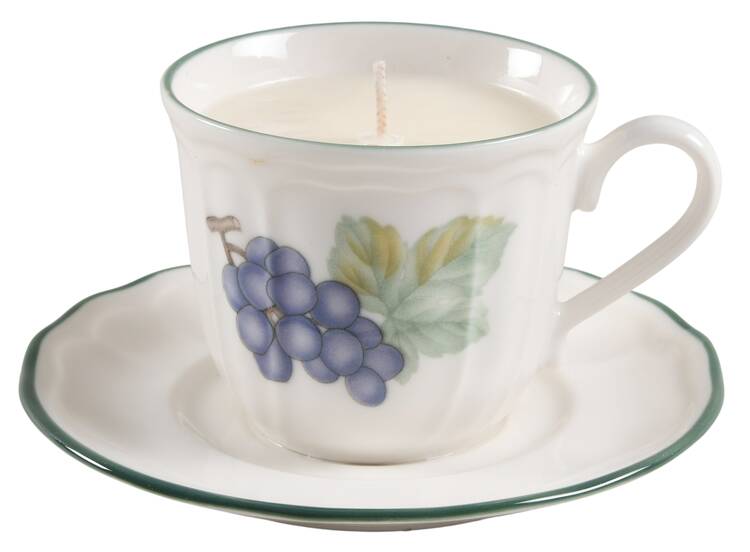 Market Day Scented Cup & Saucer Candle-Lavender  HC