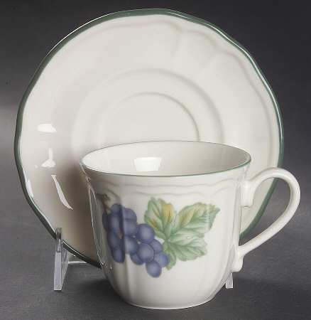 Market Day Flat Cup & Saucer Set