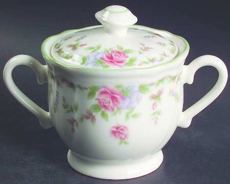Morning Rose Sugar Bowl & Lid