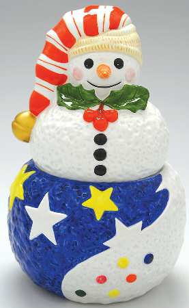 Mr Snowman Cookie Jar & Lid