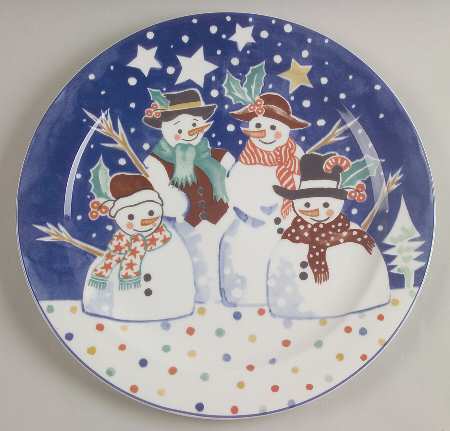 Mr Snowman 12" Chop Plate (Round Platter)