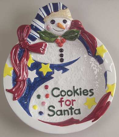 Mr Snowman Cookie Plate