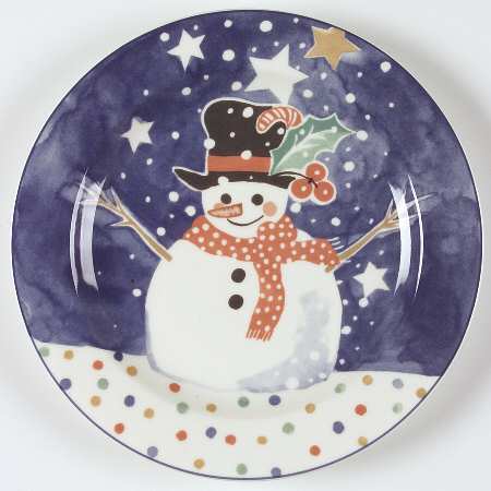Mr Snowman Luncheon Plate